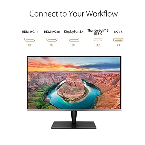 Image of ASUS ProArt Display 32 inch 4K HDR Computer Monitor (PA32UCG-K) - UHD (3840 x 2160), Mini-LED IPS, 1600nits, 120Hz, 10-bit, Thunderbolt 3, HDMI2.1, w /Calibrator, Compatible With Laptop & Mac Monitor,Black