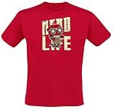 funko pop deadpool bobblehead Ajuste : Regular Funko Marvel - Deadpool Nerd Life Unisex Camiseta Rojo M 100% algodón Regular