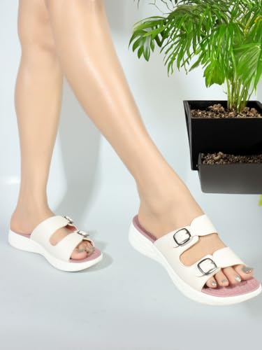 Image of Carlton London women's Comfortable & Lightweight Slip-On Sandals