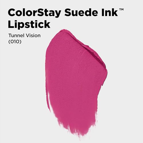 Image of REVLON ColorStay Suede INK Lipstick, Waterproof, Longwear, Transfer proof, Antioxidant-rich Vitamin E, With Vegan Formula made without parabens, Tunnel Vision - 010