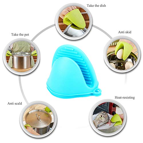 Acronde RRS-1 2 Pairs Mini Oven Gloves Silicone Heat Resistant Cooking Pinch Mitts Potholder thumb #4
