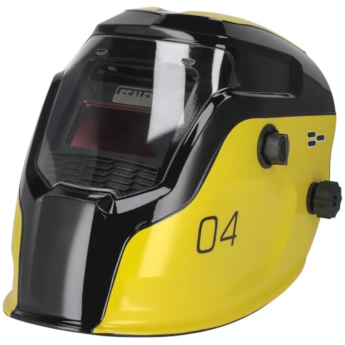 Sealey Auto Darkening Solar Powered True Colour Welding Helmet - Shade 9-13 - Yellow - PWH4