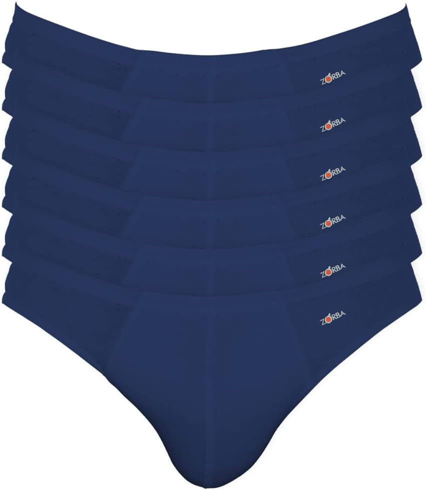 Kit 6 Cuecas Zorba Slip Light Algodão 772 Marinho – M
