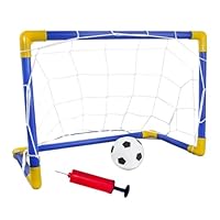 Football Goal Set With Ball And Pump, Junior Football Goals Portable Set, Kids Soccer Net Practice Netting, Kids Outdoor Sports Soccer Training Target, Foldable Post Net Training Equipment