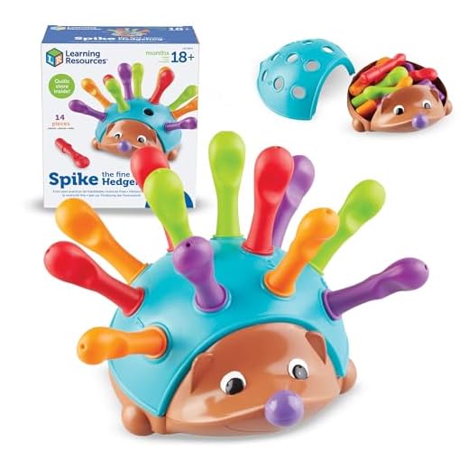 Learning Resources Spike The Fine Motor Hedgehog - Toddler Montessori Toys, Stacking Shape, Gifts For Boys And Girls, Sorting And Matching Skill Activities, Educational Games, Kindergarten
