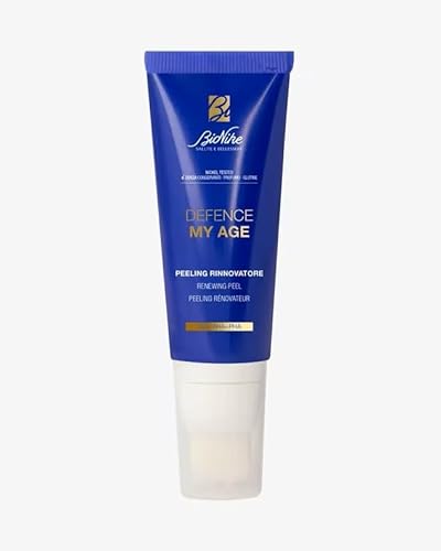BioNike Defence My Age - Peeling Viso Rinnovatore Antirughe, Effetto Perfezionante in 10 Minuti, Esfoliante con Alfa e Poli-idrossiacidi, Stimola il Rinnovamento Cutaneo, Texture in Gel Fresca, 50ml