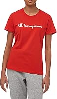 Champion Women's Script Short Sleeve Tee, Vermilion, X-Large