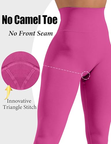 Olmlmt No Front Seam Workout Leggings for Women Tummy Control Butt Lifting Leggings Buttery Soft Gym Yoga Pants