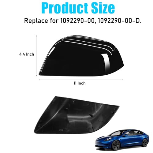 Jaronx for Tesla Model 3 Mirror Cover Replacement 2017-2025 Left+Right 2PCS by Jaronx - Used condition - Image 4