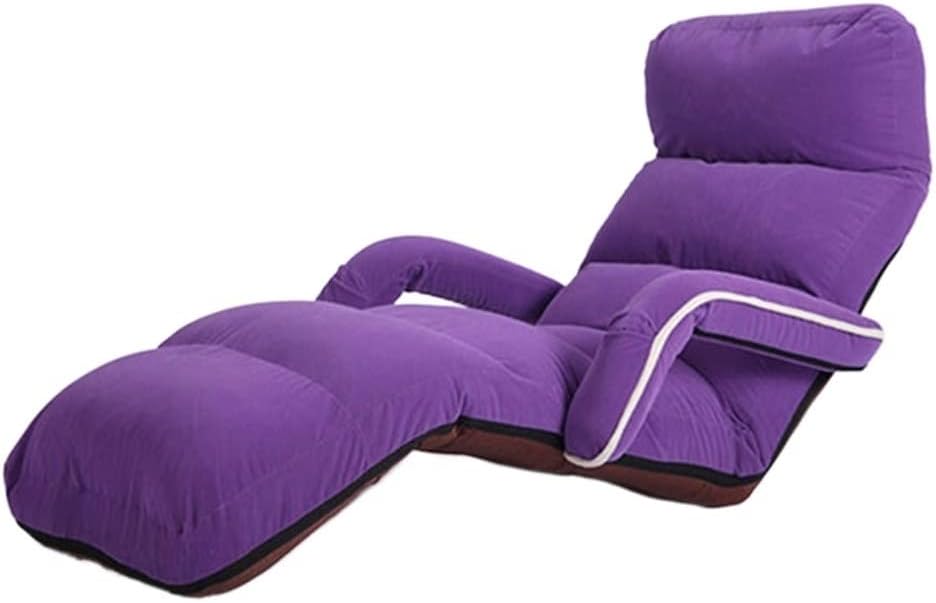 Floor Lounger Adjustable Foldable Soft Suede Recliner Chaise Lounge Chairs for Living Room Sofas and Armchairs (D 180x60cm)