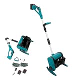 ROGONPDK Akku Schneefräse, Straßenschneepflug, Elektrische Schneefräse mit 2 Akkus und 1 Ladegerät, Schneeschaufe, Schneekehrmaschine, Schneeschieber, Schneeräumgeräte, für Stadtstraßen