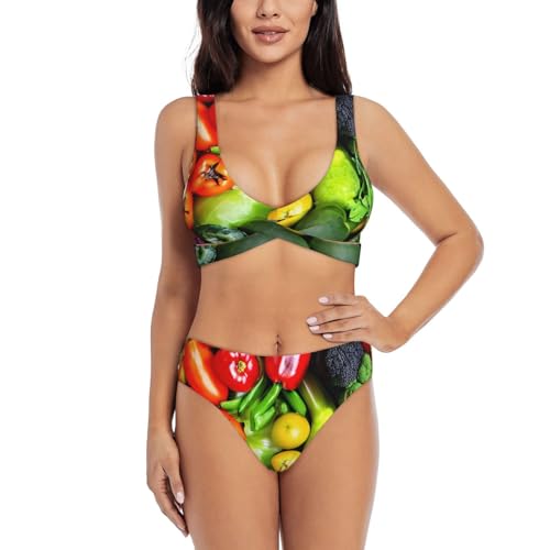 Maillot de bain avec imprimé légumes frais pour vos journées farniente à la plage