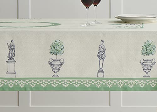 Maison d' Hermine Table Cloth Rectangle Table 100% Cotton 180 cm x 140 cm Tablecloth Reusable Everyday Use for Dining Farmhouse Home Party Festive Gifts for Mothers Day (Jardin Du Roy) - Image 2