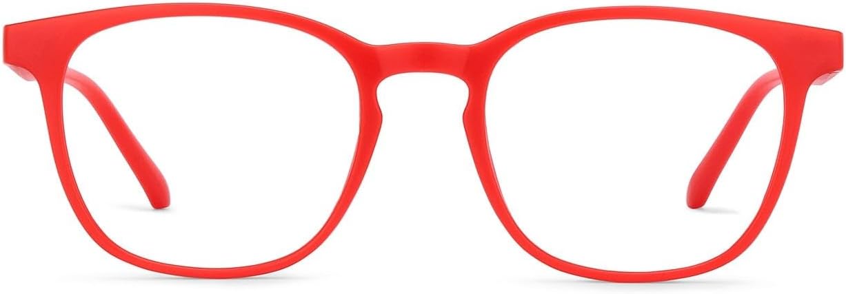 HUSTLR Lenskart | Zero Power Bluecut & Antiglare Computer Eyeglasses | Full Rim Square Shape | As Seen On Shark Tank | For Men & Women | Medium | LB E14058-W