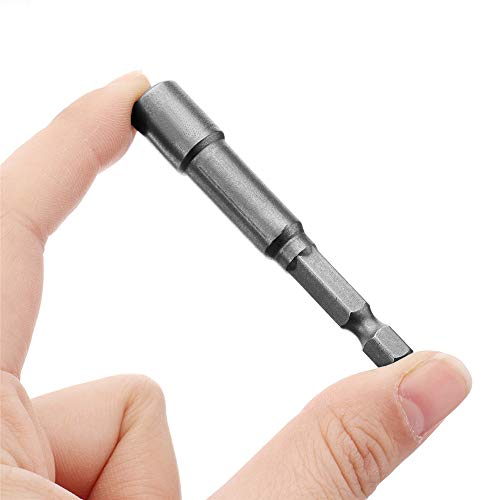 Mesee 10 Pcs Power Nut Driver Set, 1/4 Inch Hex Shank Magnetic Extension Socket Wrench Screw Drill Bit Holder Quick Change Adapter Bolt Drivers Repairing Tool Kit - 65Mm Length #TOP5
