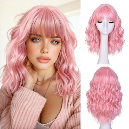 CURLCRAZY �V���[�g �E�F�[�r�[ �E�B�b�O �O���t�� �����p �s���N �J�[���[ �E�B�b�O �i�`������ �E�F�[�r�[ �����E�B�b�O ���� �p�[�e�B�[ �R�X�v��