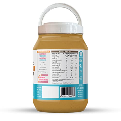 Image of Trubite Classic Peanut Butter (Crunchy) (2.5kg) | 26g Protein | Cholesterol Free | Indian Recipe | Delightful Taste (2.5KG)