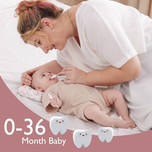 Momcozy Baby Tongue Cleaner Gauze, Baby Toothbrush Disposable Oral Cleaner, Toddler Tooth Brush for Tooth Mouth Gum Clean, Infant Toothbrush Oral Cleaning Stick, Baby Oral Cleaner Newborn, 40 Count — view 5