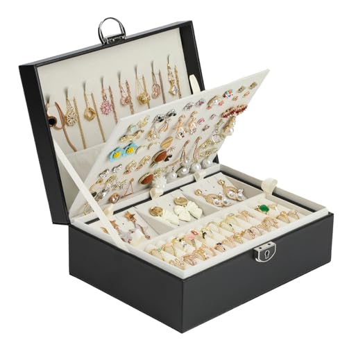 BOOVO Earring Jewelry Box For Women Girl Stud Organizer, 4