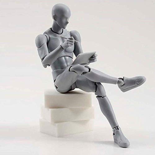 Axitwxit Action Figures Body-Kun Dx & Body-Chan Dx Pvc Figure Model Drawing For S H Figuarts With Box For Artists (Gray, Male) #TOP4