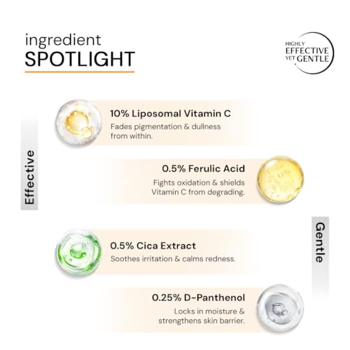 Image of Deconstruct 10% Vitamin C Serum for Brightening| Powered by Liposomal Technology for Visible Glowing Skin|Targets Dull & Uneven Skin Tone |For Oily Skin| Co-Created With Dermatologists| Non-Irritating | 10ML