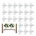 24 Pcs Shelf Support Pegs, 1/4 Inch Clear Plastic Shelf Pins for Kitchen Cabinets, Bookcases & Closet Shelves, No-Tool Installation