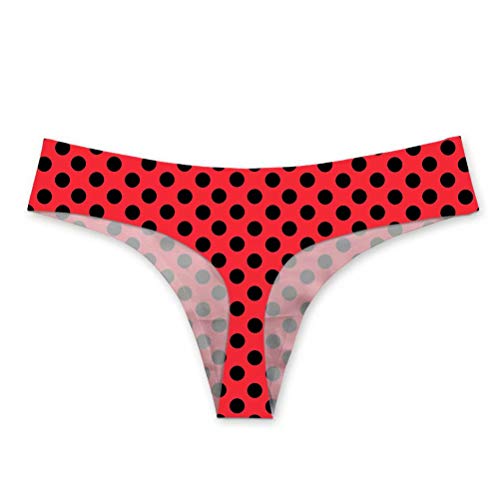 PinUp Angel Red Black Polka Dot Underwear Comfy Soft Cute Adorable Mini Thong Brief Hipster