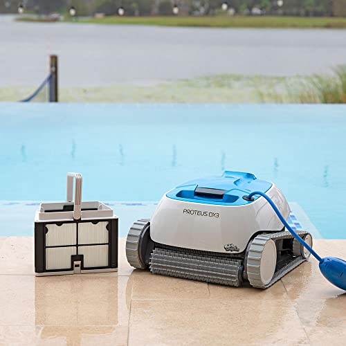 Dolphin Proteus DX3 Automatic Robotic Pool Vacuum Cleaner Includes Ultra-Fine Filters for an Ultimate Clean