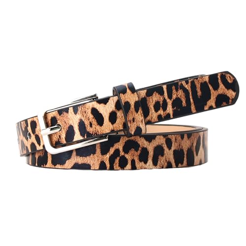 Leopard Belts for Women Girls Fashion Leather Belt for Women Ladies Waist Belts Wide Belt for Women Leather Wide Belts Womens Leopard Print Belt for Jeans Dress Belt Adjustable Belts