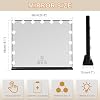 FENCHILIN Vanity Mirror with Lights 22.8''x 18.1'', Hollywood Lighted Mirror with Dimmer Bulbs, Vanity Makeup Mirror Smart Touch Control, Tabletop, Black