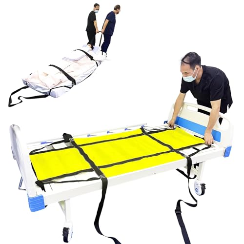 EZ Assistive Emergency Evacuation Sheet with Safety Buckle Belts for Bedridden Patient Transfer and Evacuated in Emergency,Rescue Sheet,First Aid Sheet