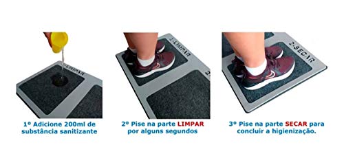 Tapete Sanitizante Capacho Higienizador De Calçados + Refil TAPETE CONTRA VIRUS CORONA CASA COMERCIO