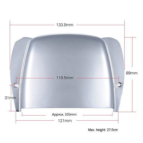 KKmoon Protetor de tampa de ponte de aço curto cromado cromado para substituição de peças de contrab