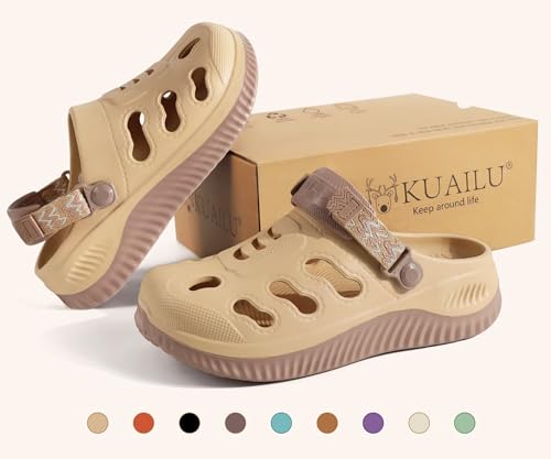Image of KuaiLu Womens Classic Recovery Clogs Comfortable Walking Cushion Sandals for Women Relif Plantar Fasciitis Ladies Orthotic Arch Support Slip-on Mules, Adult Slip Resistant Shoes