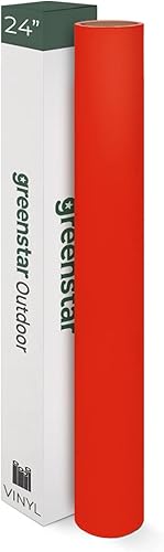 Greenstar Sign - Calcomanías de vinilo autoadhesivas para exteriores, 3 mil 24 x 10 yardas, color rojo tomate