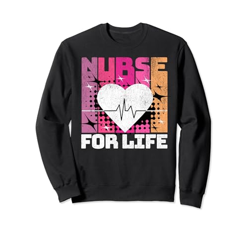 Enfermera de por vida Groovy Retro Nurse Life Sudadera