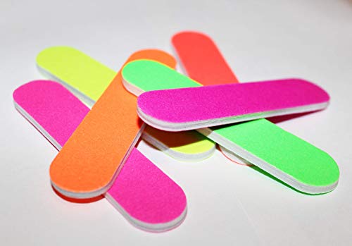 Colorful Neon Girly Mini Emery Board Nail Files (1 Dozen) Zmoi #TOP4