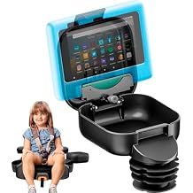 Integral Kids Console for Car Seat - Upgraded Car Organizer for Kids Adjustable Tablet Mount - Car Seat Cup Holder Console with Storage Container - Roadtrip Essentials for Kids - Large Base