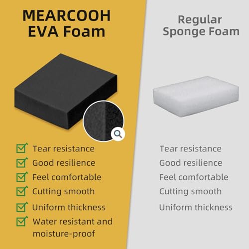 Image of 15mm Thick Black Eva Foam Cosplay Sheets roll, 13.9 inch x 39 inch Premium eva Craft Foam for Cosplay Costume by MEARCOOH