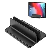 ★ 【Ancho ajustable】: El soporte para tablet es adecuado para el ancho ajustable de computadoras portátiles con un grosor de 11 mm (0,43 pulgadas) a 65 mm (2,56 pulgadas). Puede ajustar el tornillo en la parte inferior del soporte para laptop vertical con la llave Allen incluida y ajustarlo al ancho más adecuado para su computadora portátil.