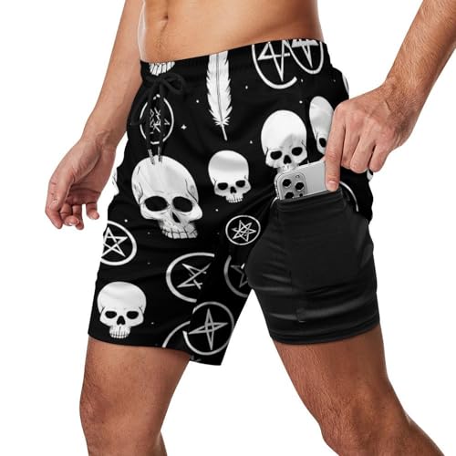 Supdreamc Comfort Men & Boys Big & Tall Swim Trunks Half Pants for Beach Athletic Workout