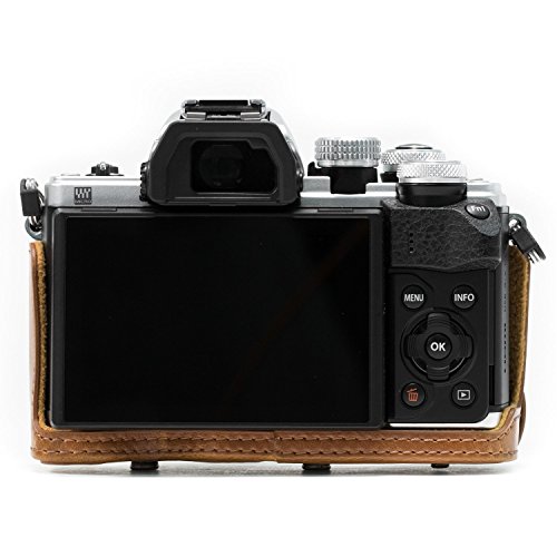 MegaGear Leder-Kameratasche Für Olympus OM-D E-M10 Mark III – Mit Batteriezugang
