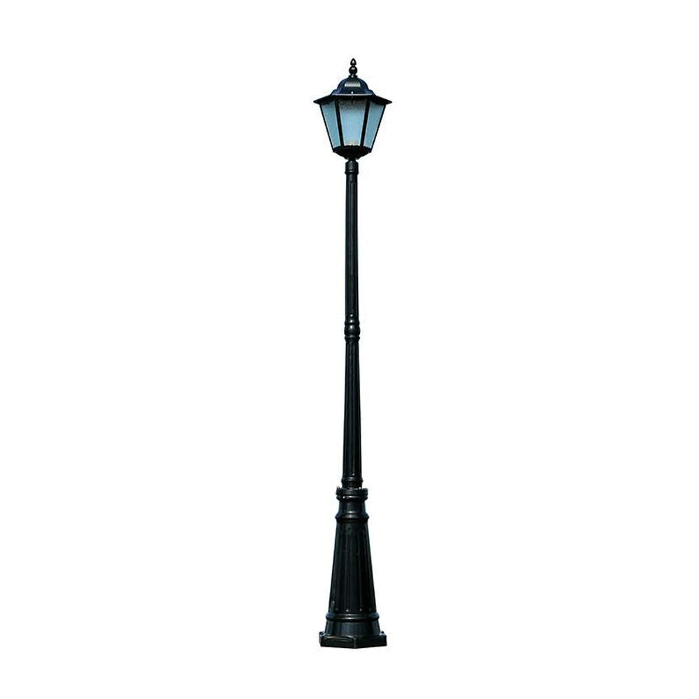 QUSYZD Lamp Post Lights Outdoor, Lamp Post Lights Outdoor, Post Lights Outdoor Lamp Pillar Light Ip56 Waterproof Pole Street Light Anti-Rust Aluminum High Pole Light Landscape,Black-Height 240cm