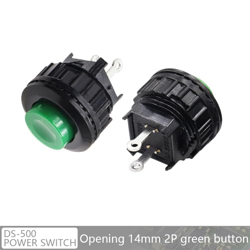 Interrupteur de commande DS-500 bouton poussoir impulsionnel 14mm vert x100