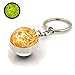 COLORFUL BLING Glow In The Dark Solar System Planet Keychain Earth Saturn Moon Sun Luminous Galaxy Keyring for Women Men Accessories-sun, 8cm