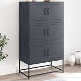 DYRJDJWIDHW Armario de Cocina Muebles de Cocina Baratos Armario Auxiliar Cocina mueblesAparador de Acero Gris Antracita 68,5 cm