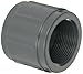 GF Piping Systems PVC Pipe Fitting, Coupling, Schedule 80, Gray, 2" NPT Female