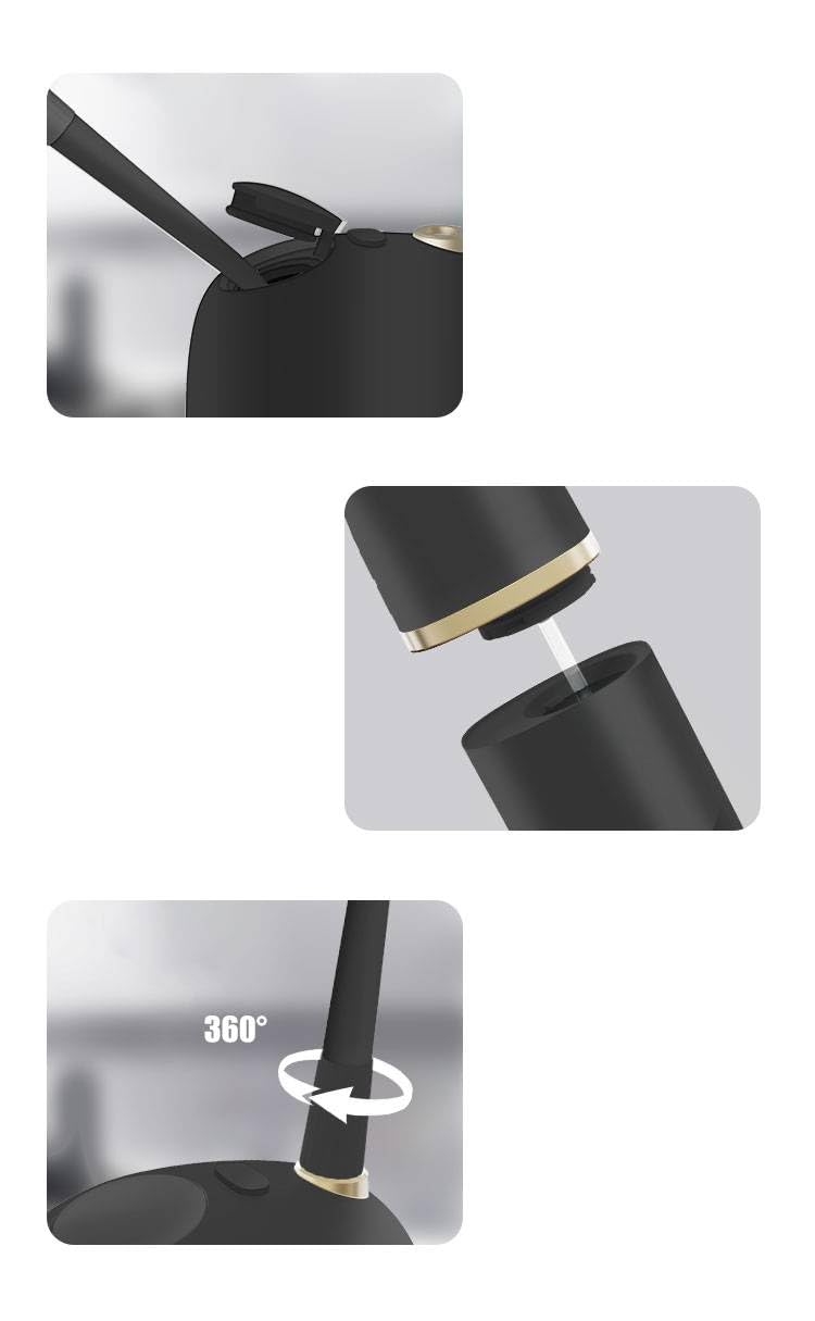 Idropulsore dentale portatile senza fili SHONA S200 PRO BLACK 4 modalità 3 intensita per la perfetta cura e la pulizia del cavo orale