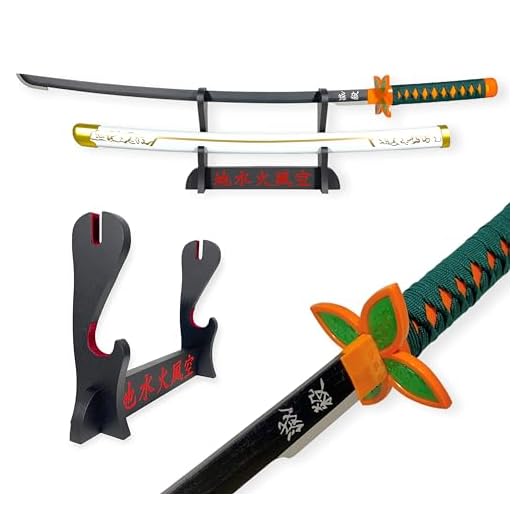 FÉENOMENN Katana Demon Slayer Shinobu Kocho - Epée Lame Bois - Support Japonais Inclus