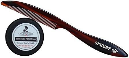 Mel Bros Co Moustache pocket wax with moustache comb